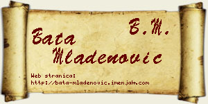 Bata Mladenović vizit kartica